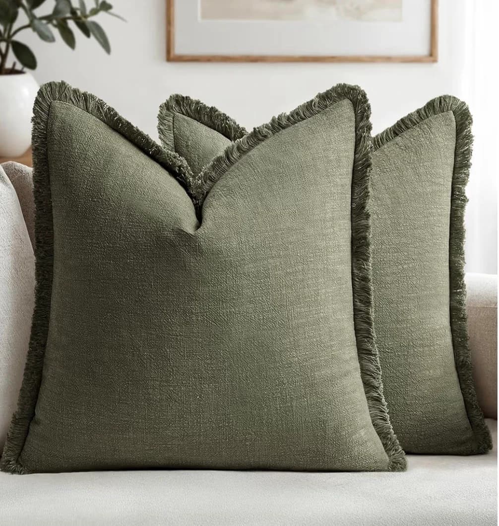 Throw pillow covers! (Sage green) 