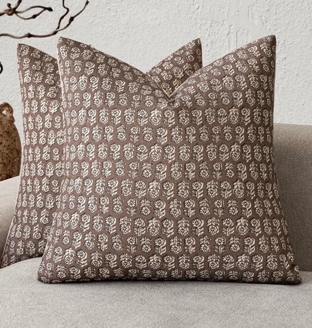 Throw pillow covers! (Brown floral)